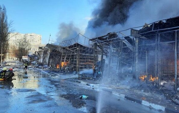 Rusiya Xarkovu atəşə tutdu -