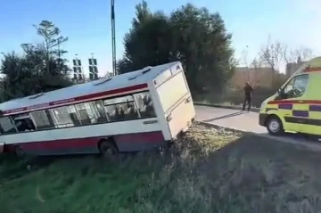 Bus carrying workers crashes into ditch in Astana, 14 injured