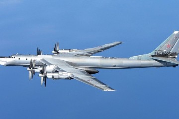 Russian strategic bombers fly over Sea of Japan