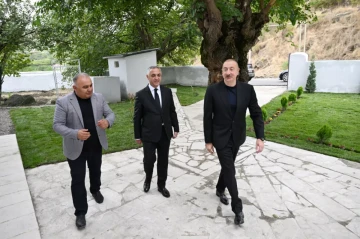 Azerbaijani leader tours Khojaly's Shushakand village, reviews resettlement efforts PHOTO