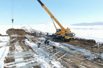 “Zəngəzur” elektrik ötürmə xəttinin çəkilməsinə başlanılıb - Video
