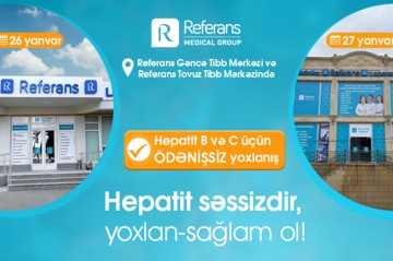 Gəncə və Tovuzda ödənişsiz Hepatit müayinələri keçiriləcək