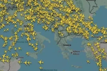 Yunanıstanın hava məkanı bağlandı