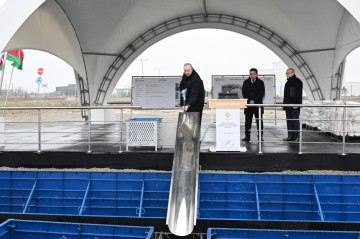 President Ilham Aliyev lays foundation stone for polypropylene and laminated bag production facility in Sumgayit Industrial Park (PHOTO)