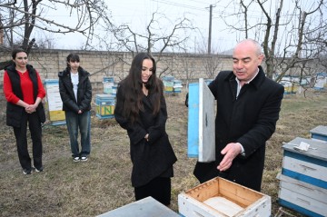 Leyla Aliyeva visits beekeeper’s family in Guba