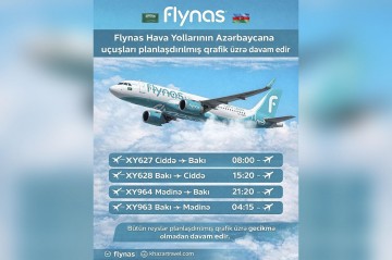 “Flynas” Hava Yollarının uçuşları planlaşdırılmış qrafik üzrə davam edir