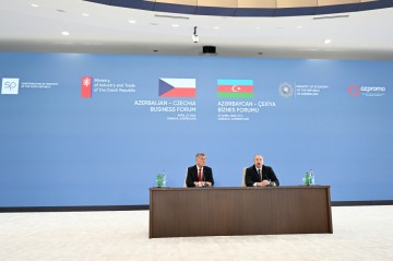 President Ilham Aliyev and Andrej Babiš participate in Azerbaijan-Czech Business Forum