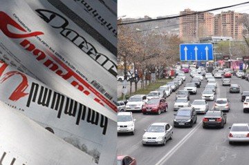 Sürücülər cərimələrdən beziblər - Ermənistan qəzeti