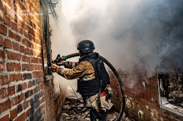 Russian drone strike hits Kharkiv residential area, injures two women PHOTO