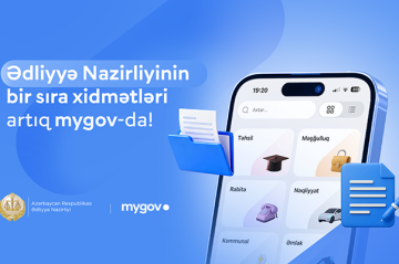 Ədliyyə Nazirliyinin bir sıra xidmətləri artıq “mygov”da