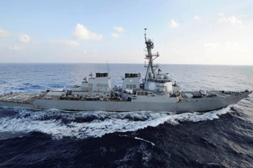 Iranian missiles hit US navy vessel in Hormuz