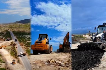 Bu ərazidə müvəqqəti alternativ yol salınır - Video