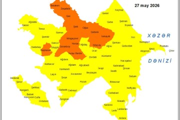 Küləkli hava şəraiti ilə bağlı sarı və narıncı xəbərdarlıq verilib