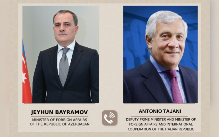 Ceyhun Bayramov Antonio Tayani ilə danışdı