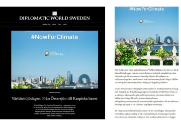 Diplomatic World Sweden publishes article by Azerbaijani ambassador on environmental cooperation between Northern Europe and the South Caucasus