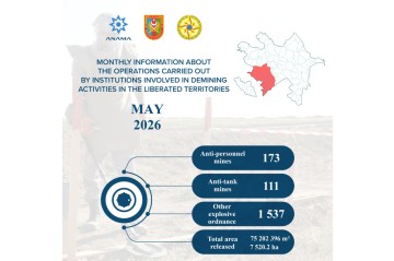 ANAMA: 284 mines and 1537 UXOs neutralized over month
