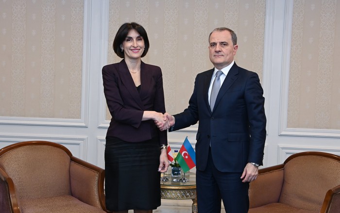 Ceyhun Bayramov gürcü həmkarı ilə görüşdü