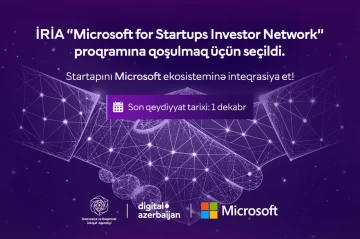 İRİA "Microsoft for Startups Investor Network" beynəlxalq proqramına qoşulub