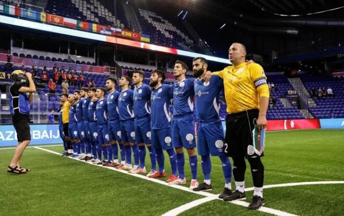 Azerbaijan minifootball champions return home