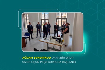 Ağdamda daha bir qrup sakin üçün peşə hazırlığı kursu başlayıb