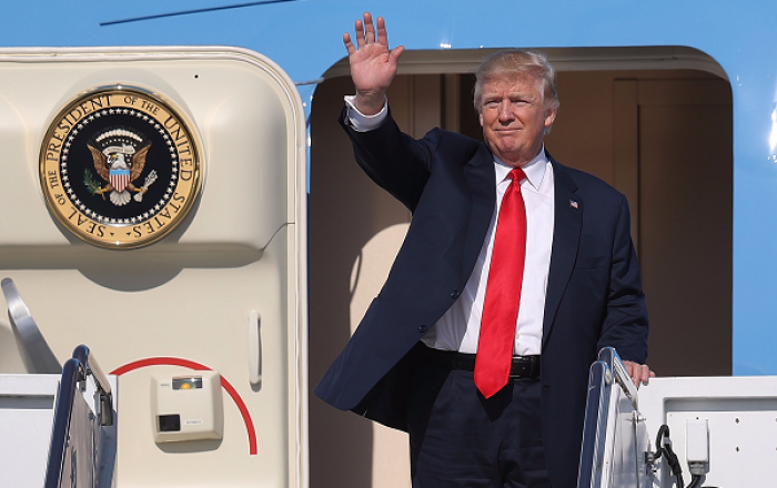 Trump lands in Geneva ahead of G7 summit in France
