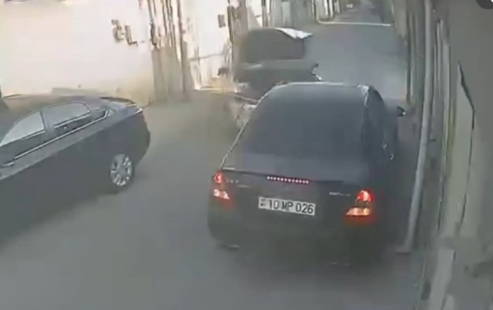 Zabratda qəribə yol qəzası - Video