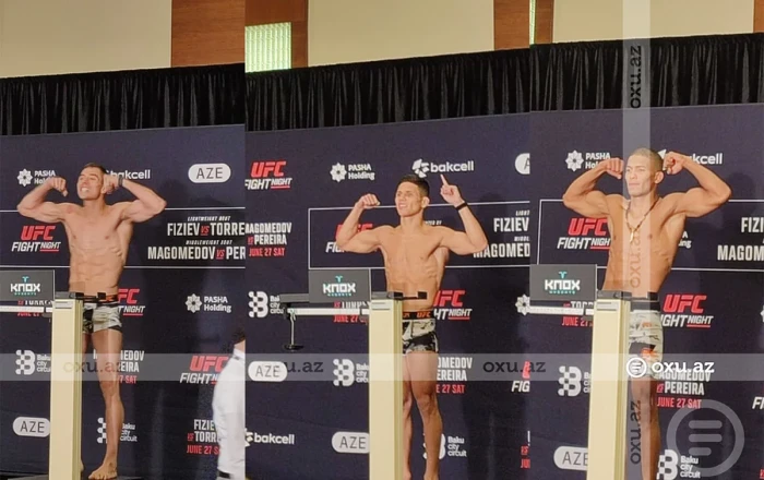 Bakıda "UFC Fight Night" turnirinin rəsmi çəkiölçmə mərasimi baş tutub - FOTO - VİDEO