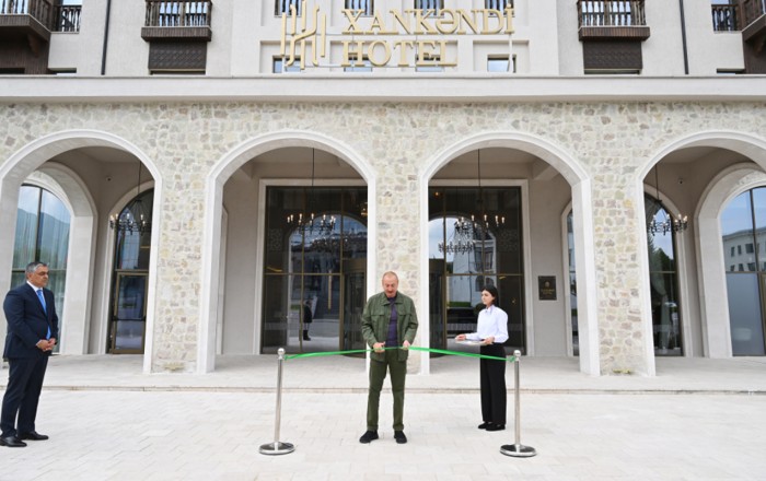 İlham Əliyev “Xankəndi” hotelinin açılışında - Fotolar