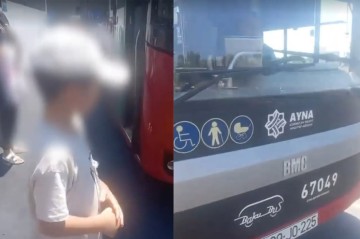 Bakıda autizmli uşaq skuterə görə avtobusdan düşürüldü - “Üzr istəyirik”-Video
