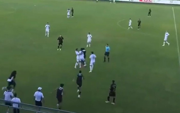 “Neftçi” və “Partizan” futbolçuları arasında əlbəyaxa dava - Video