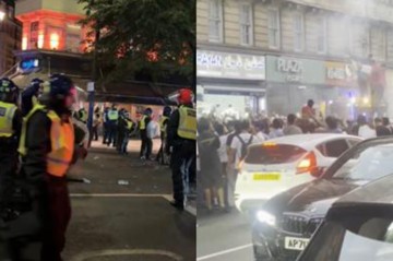 Məğlubiyyətdən sonra Londonda iğtişaşlar törətdilər - Video