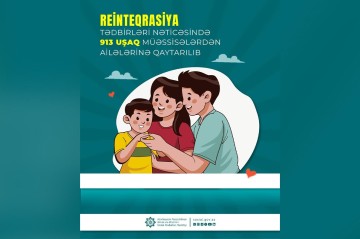 913 uşaq müəssisələrdən ailələrinə qaytarıldı