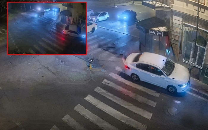 Sürücü sürət həddini aşıb qəza törətdi, işıqfora çırpıldı -