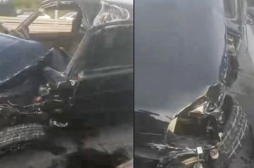 Buzovnada “BYD”yə çırpılan “Niva” aşdı