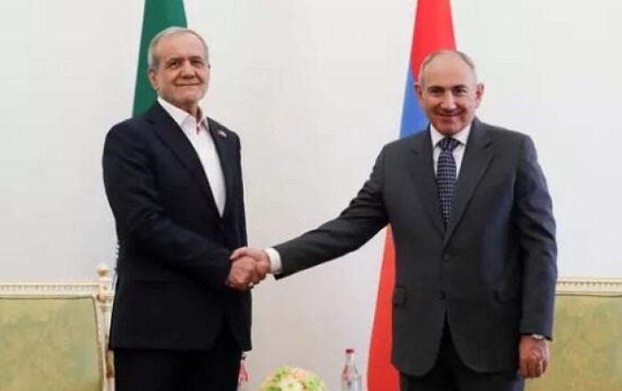 Pezeshkian thanks Armenian PM for attending Khamenei funeral