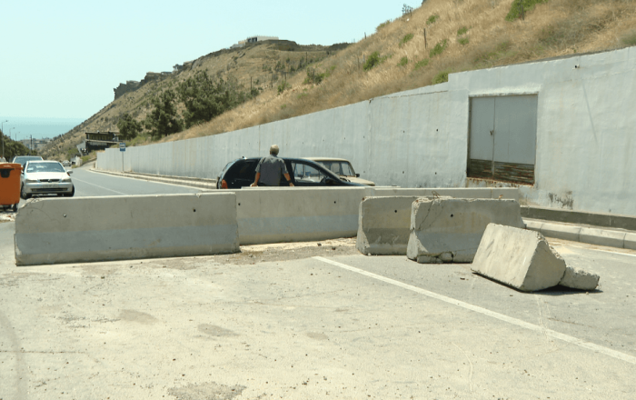Sürüşmə səbəbindən bağlanan yol nə vaxt açılacaq? - VİDEO