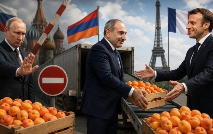 Putin qadağa qoydu, Makron quçaq açdı - Ermənilər ərikləri Parisə satacaq