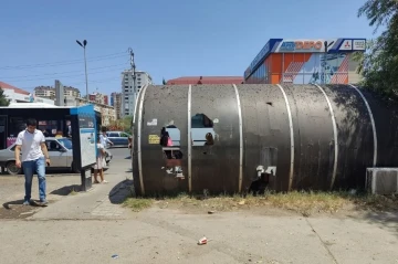 В Сумгайыте аварийная автобусная остановка вызвала недовольство жителей