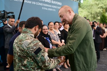 İlham Əliyev Quzeyxırmana getdi - Fotolar