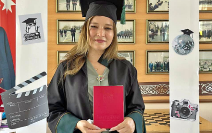 Şəhid anası tələbə adını qazandı - Foto