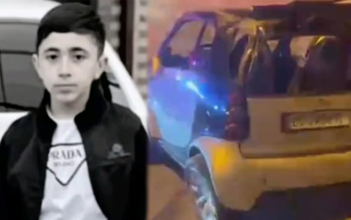 12 yaşlı Tapdıq ona hədiyyə olunan maşınla yola çıxıbmış... - Video