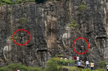 Ata və oğul uçurumdan yıxıldı, ana da özünü atdı - Video