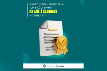 Əməyin təhlükəsizliyi ilə bağlı daha 55 milli standart hazırlanır