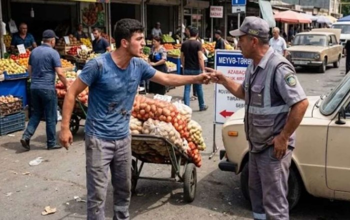 Şəmkir bazarında insident -