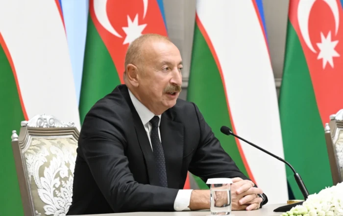 İlham Əliyev Qarabağa investisiyaların cəlb olunmasında Özbəkistan prezidentinin xüsusi rolunu qeyd edib