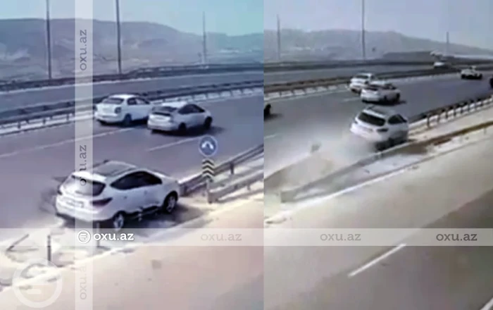 Yuxulu halda sükan arxasına keçən sürücü AĞIR QƏZAYA DÜŞDÜ - ANBAAN GÖRÜNTÜ