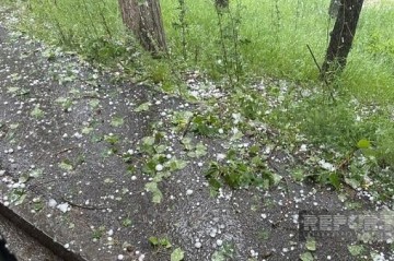 В Кяльбаджаре выпал град