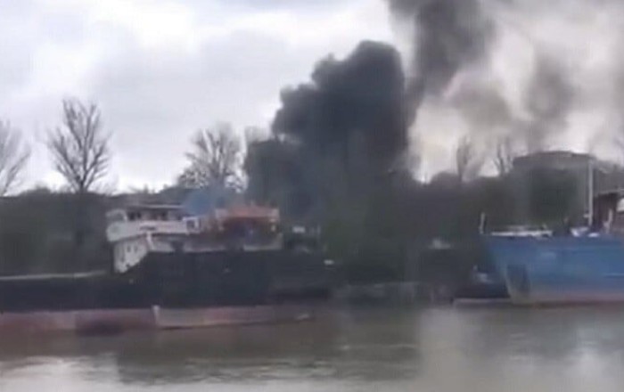 Ukraine strikes Yeysk port in Russia