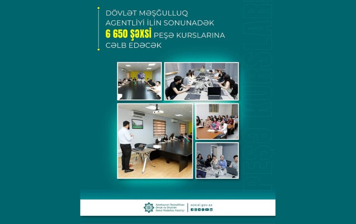 6650 şəxs peşə kurslarına cəlb ediləcək
