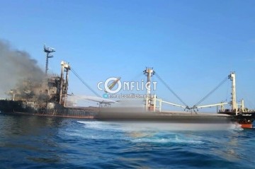 Vessel carrying Azerbaijani nationals hit by drone - Video